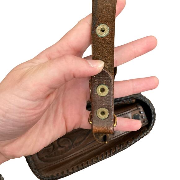 Vintage Joo Kay Tooled Leather Shoulder Bag - Picture 8 of 12